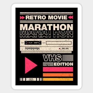 Retro Movie Marathon VHS Edition Sticker